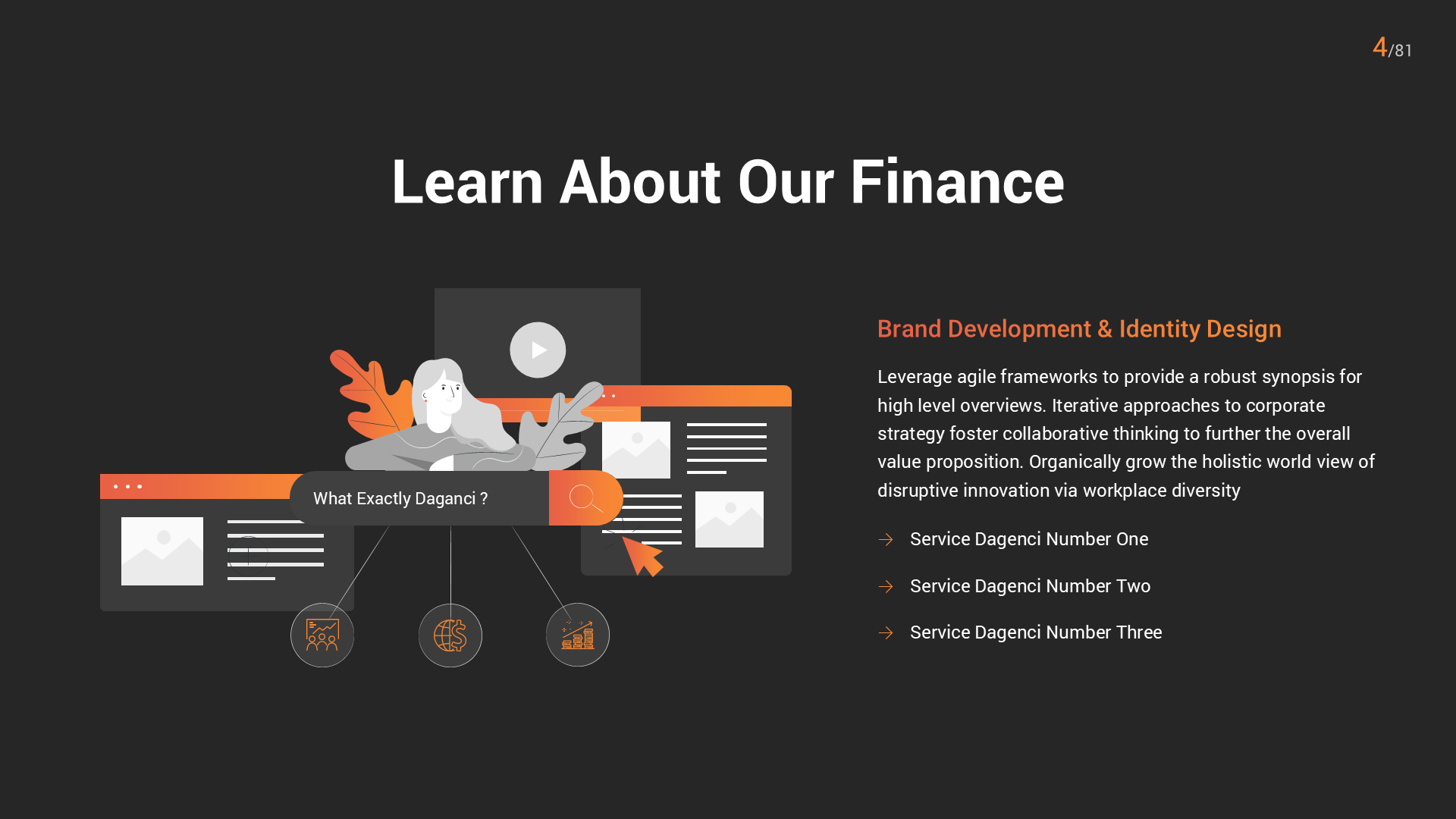 Business Finance Dark slide 4